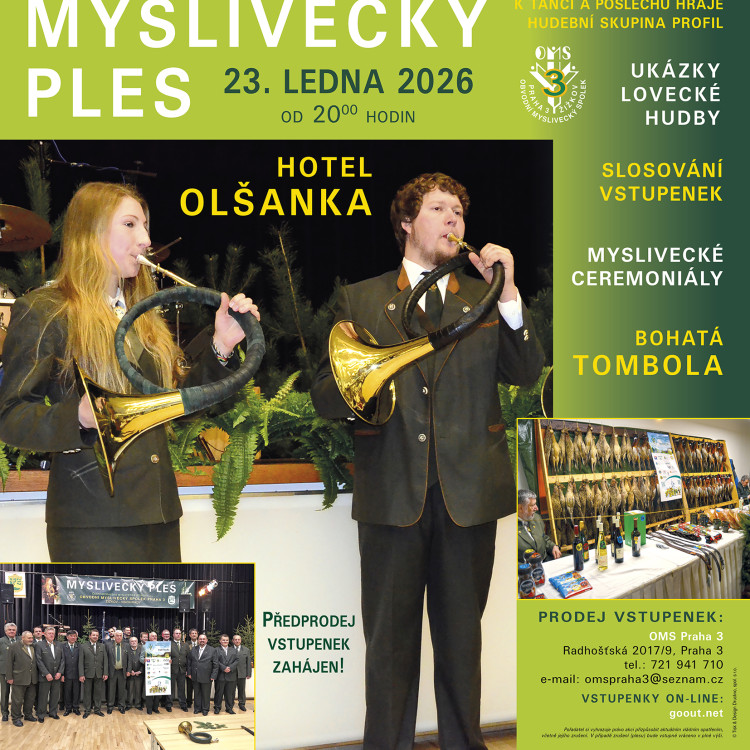 Tradiční myslivecký ples na Žižkově