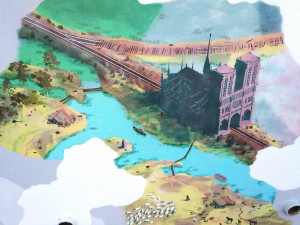 Na Vltavské zmizela nudná šedá plocha. K nepoznání ji změnil barevný murál.