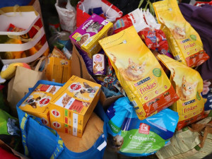 Vánoce v trojském útulku. Pražané přinesli 10 tun krmení a zhruba 800 kilo dek.