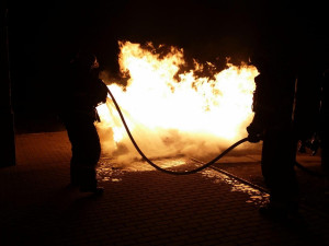 Silvestrovský požár v Praze.