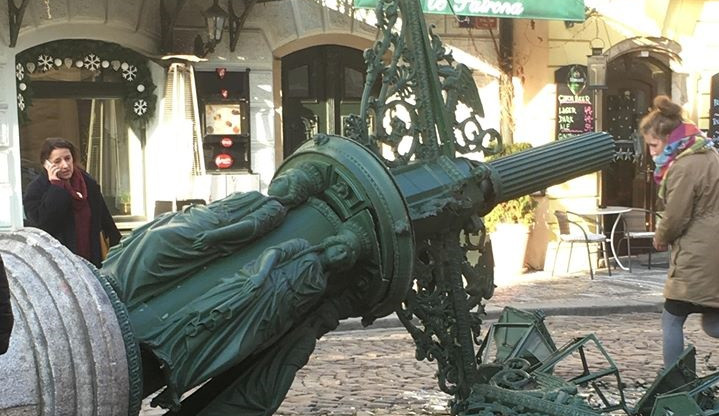 Historická lampa v centru Prahy