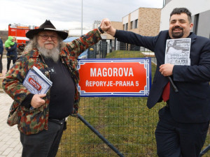 Magor má v pražské části Řeporyje svou ulici. Happeningu se zúčastnila přibližně stovka lidí