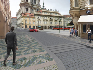 Takhle bude vypadat Malostranské náměstí. Město chce rekonstrukcí zklidnit dopravu.
