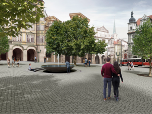 Takhle bude vypadat Malostranské náměstí. Město chce rekonstrukcí zklidnit dopravu.