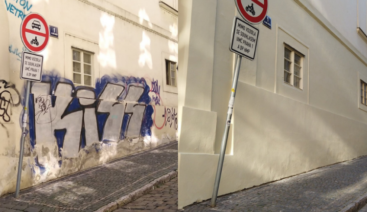 FOTO: Z ulice U lanové dráhy zmizely graffiti. Opraveny byly fasády i dveře