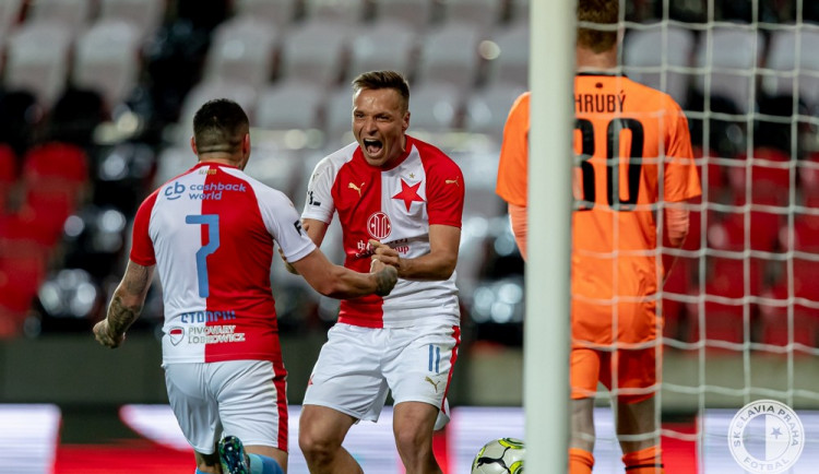 Slavia doma rozdrtila Jablonec 5:0.