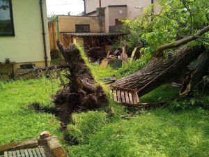 FOTO: Pražští hasiči řešili během včerejška téměř padesát zásahů v souvislosti s bouřkou a deštěm