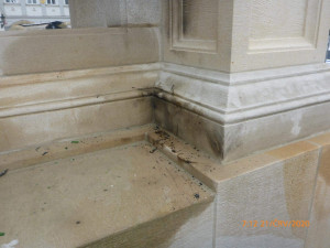 FOTO: Muž chtěl pomocí hadrů zapálit Mariánský sloup na Staromáku. Zadrželi ho strážníci