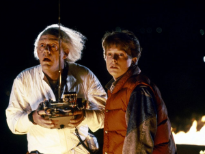 Michael J. Fox, Christopher Lloyd.
