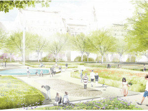 VIZUALIZACE: Karlovo náměstí konečně s přechody a bez zábradlí