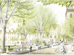 VIZUALIZACE: Karlovo náměstí konečně s přechody a bez zábradlí