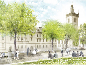 VIZUALIZACE: Karlovo náměstí konečně s přechody a bez zábradlí