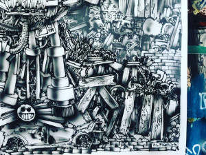 FOTO: Michal Škapa dnes vystaví svůj největší obraz. Plátno má přes čtyři metry