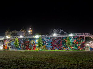 FOTO, VIDEO: Podívejte se na vznik unikátní graffiti na pražském Výstavišti