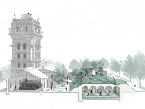 VIZUALIZACE: Areál v okolí Vinohradské vodárny ožije. Vznikne zde vodárenské osvětové centrum Hydropolis Praha