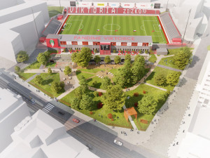 VIZUALIZACE: Projekt, který vdechne dolnímu Žižkovu nový život. Podívejte se na nový stadion Viktorky