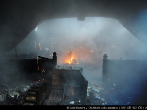 FOTO, VIDEO: Včerejší požár prakticky zničil dřevěný kostel sv. Michala ze 17. století