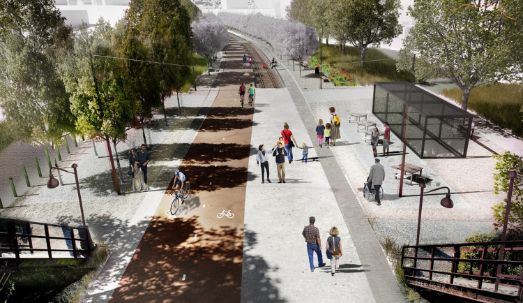 VIZUALIZACE: Promenáda mezi Vršovicemi a Zahradním Městem bude hotová v roce 2024