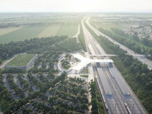 VIZUALIZACE: Podívejte se, jak bude vypadat první terminál vysokorychlostní železnice v Česku Praha východ