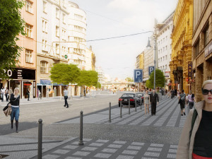 Vizualizace: Ulice Na Poříčí projde změnami. S opravou chce Praha začít příští rok