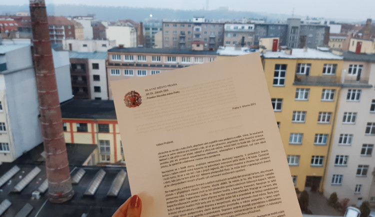 Politici napsali Pražanům dopis. Vyjadřují v něm podporu a vděk