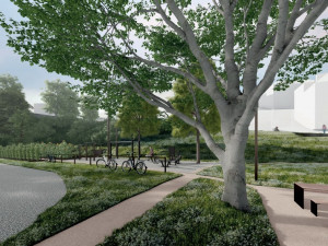 Rýsuje se konečná podoba parku Na Pláni na Malvazinkách. Podívejte se, jak bude vypadat