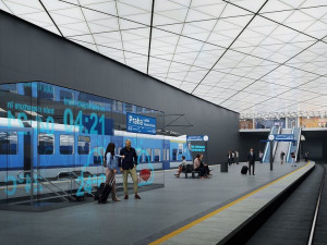 Železniční stanice na pražském Letišti Václava Havla má svou podobu. Podívejte se, jak bude vypadat