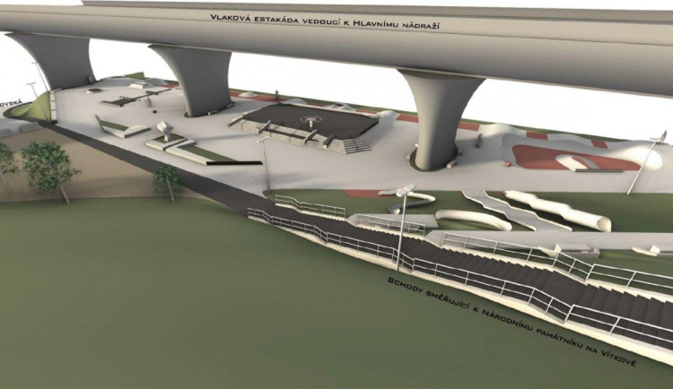 Pod mostem u hlavního nádraží může vyrůst skatepark. Akci blokují České dráhy