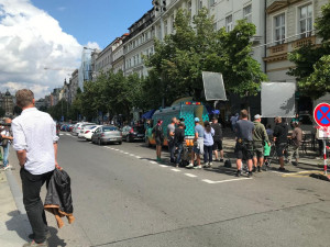 Dušek, Babčáková nebo Hádek dnes natáčeli za plného provozu v centru Prahy