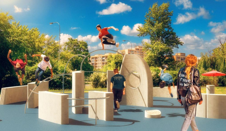 V Praze vznikne unikátní parkourové hřiště. Bude vyrobeno 3D tiskem z recyklovaného betonu