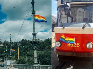 Dnes začíná festival Prague Pride. Duhová vlajka je na radnici i tramvajích