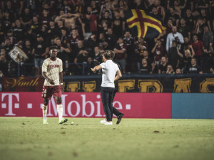 Vyhráli jsme zápas a porazili jsme rasismus, řekl trenér Monaka po vítězství, které zastínily rasistické urážky