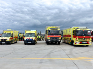 Pražští záchranáři měli praktické cvičení. Zasahovali u letecké nehody
