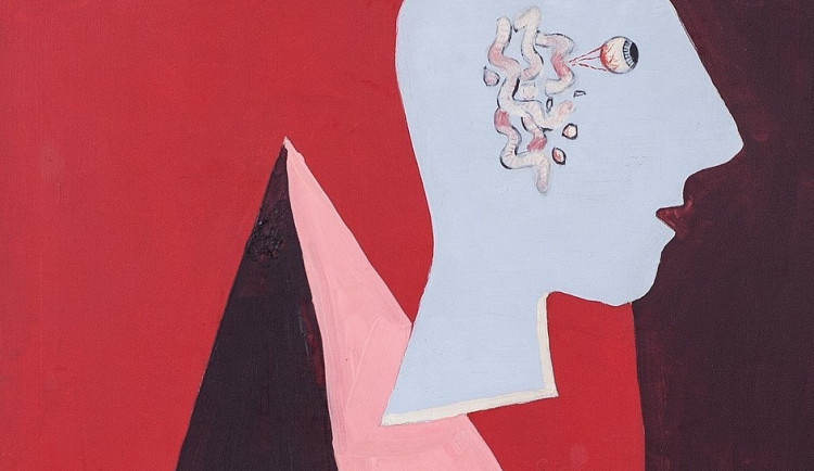 Surrealistický obraz Figura se dnes v Praze vydražil za 10,5 milionu korun.