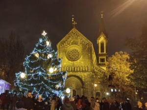 Čtenáři rozhodli. Za nejkrásnější pražský vánoční strom letos označili smrk v Karlíně