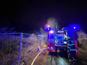 V Praze hořela chata. Hasiči v požářišti našli mrtvého psa