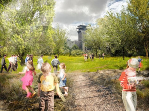 VIZUALICE: Podívejte se, jak by mohl vypadat nový park Kapslovna na Žižkově