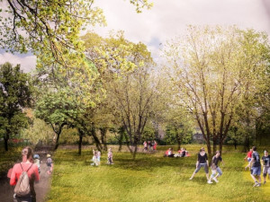 VIZUALICE: Podívejte se, jak by mohl vypadat nový park Kapslovna na Žižkově