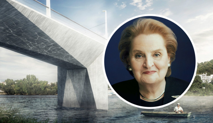 Nový most ze Smíchova do Podolí by mohl nést jméno Albrightové