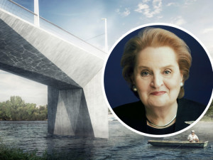 Nový most ze Smíchova do Podolí by mohl nést jméno Albrightové