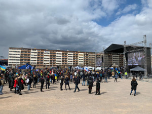 VIDEO: Na Letné probíhá akce Společně pro Ukrajinu. Účast není vysoká