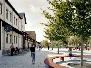 VIZUALIZACE: Víc zeleně, náměstí a dětské hřiště. Pražská tržnice se promění