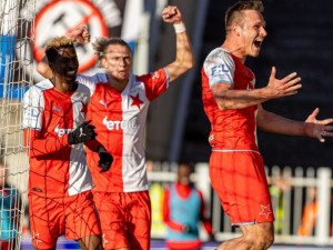 Slavia v Jablonci zvítězila 2:1, zůstává na prvním místě