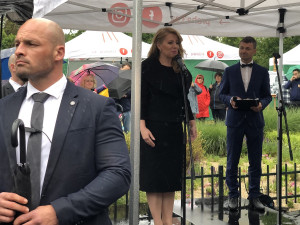 Čaputová pronesla krátký projev.