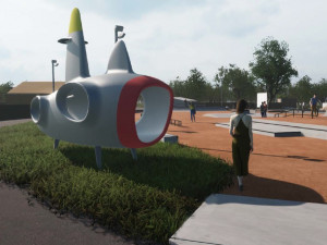 Vizualizace skateparku v Řeporyjích