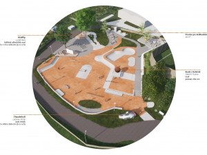 Vizualizace skateparku v Řeporyjích