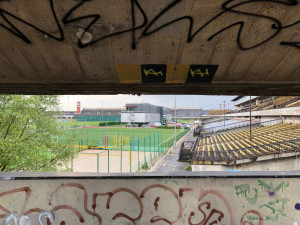 Výstava na Strahovském stadionu.