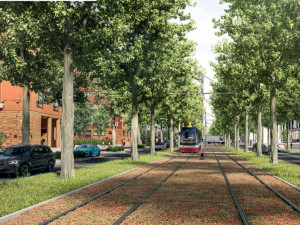 VIZUALIZACE: Nechvalně známá Olšanská se má změnit k nepoznání. Více stromů i rybník