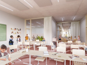 VIZUALIZACE: V Praze 7 po sto letech postaví novou školu. Tělocvičnu bude mít na střeše