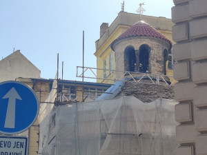 Dělníci odkryli při opravě rotundy v centru Prahy unikátní nález